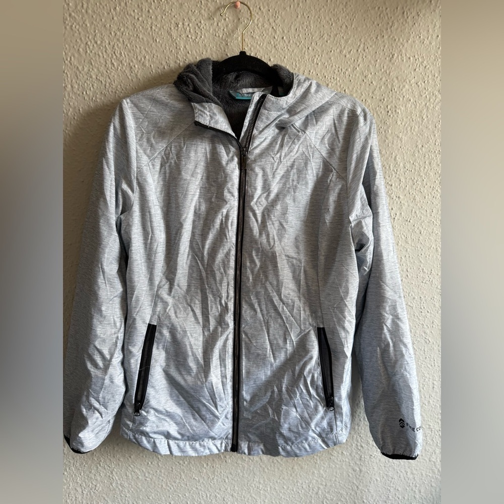 Free Country Women’s Hooded Full-Zip Jacket Gray Size M - Picture 5 of 12